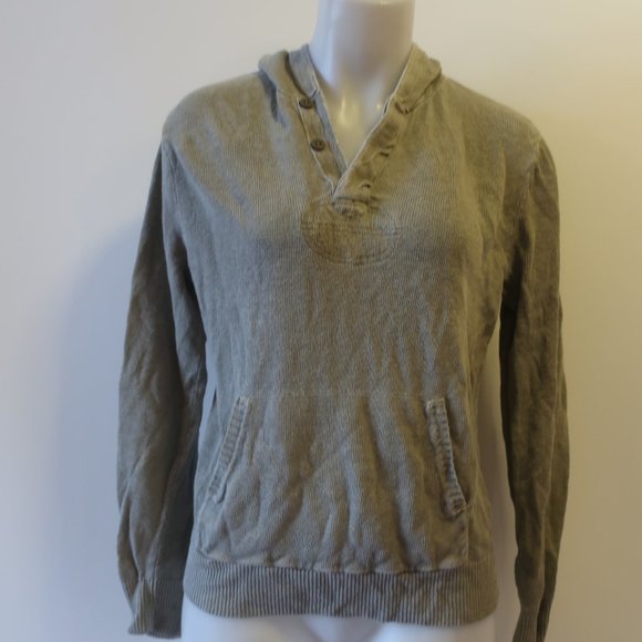 Ralph Lauren Rugby 100% Linen Gray Hooded Sweater Sz S* - Picture 3 of 7